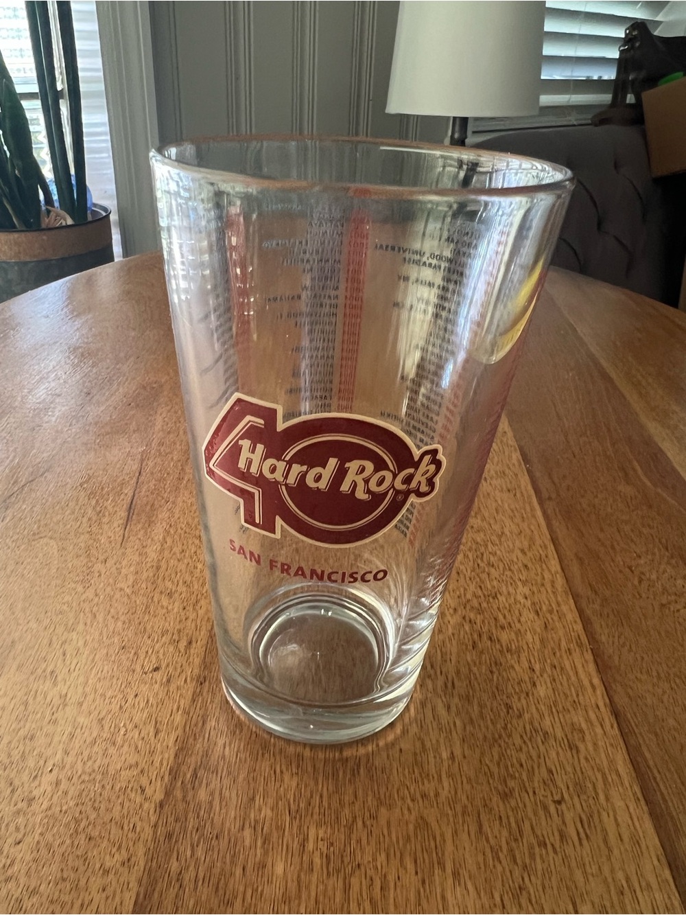 Hard Rock Cafe San Francisco 40th Anniversary Pint Glass Timeline History 20oz